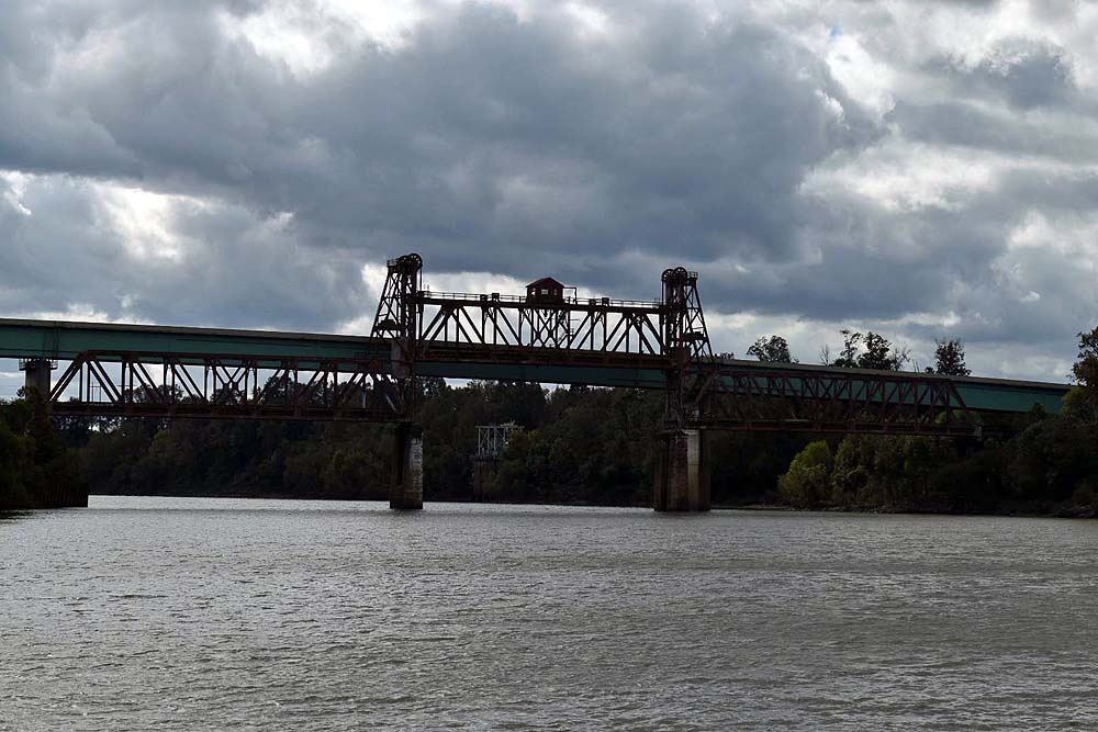 Meridan and Bigbee Railroad Lift Bridge in Down Position