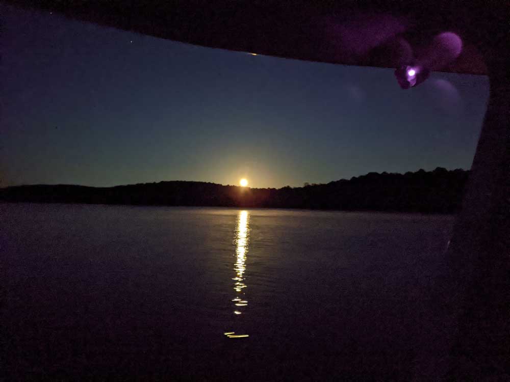 Moon rise at anchorage