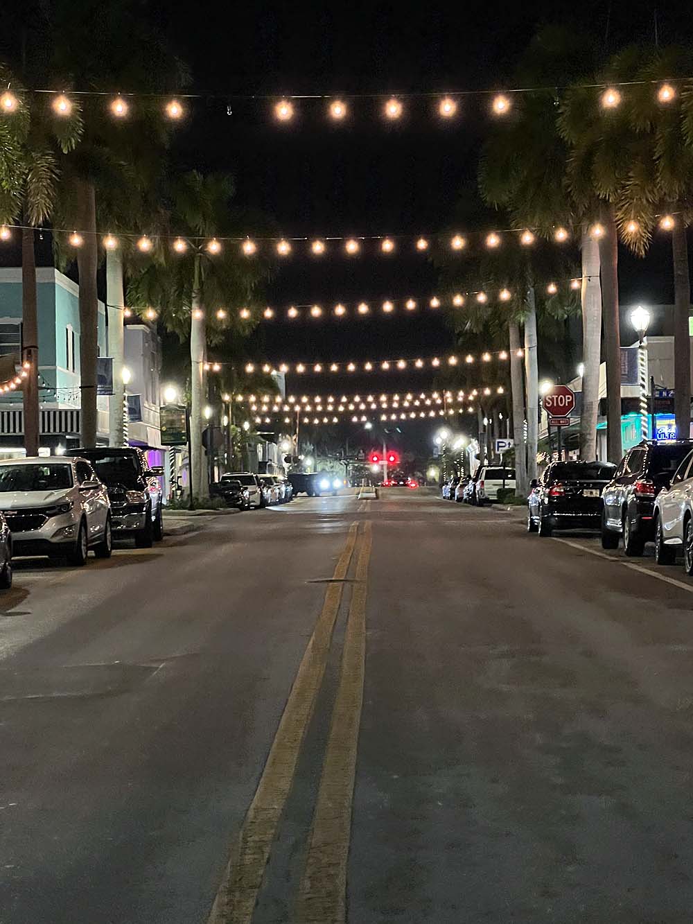 Downtown Ft Pierce at night