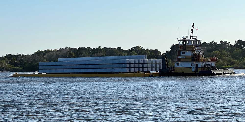 Barge we saw on our walk in the park